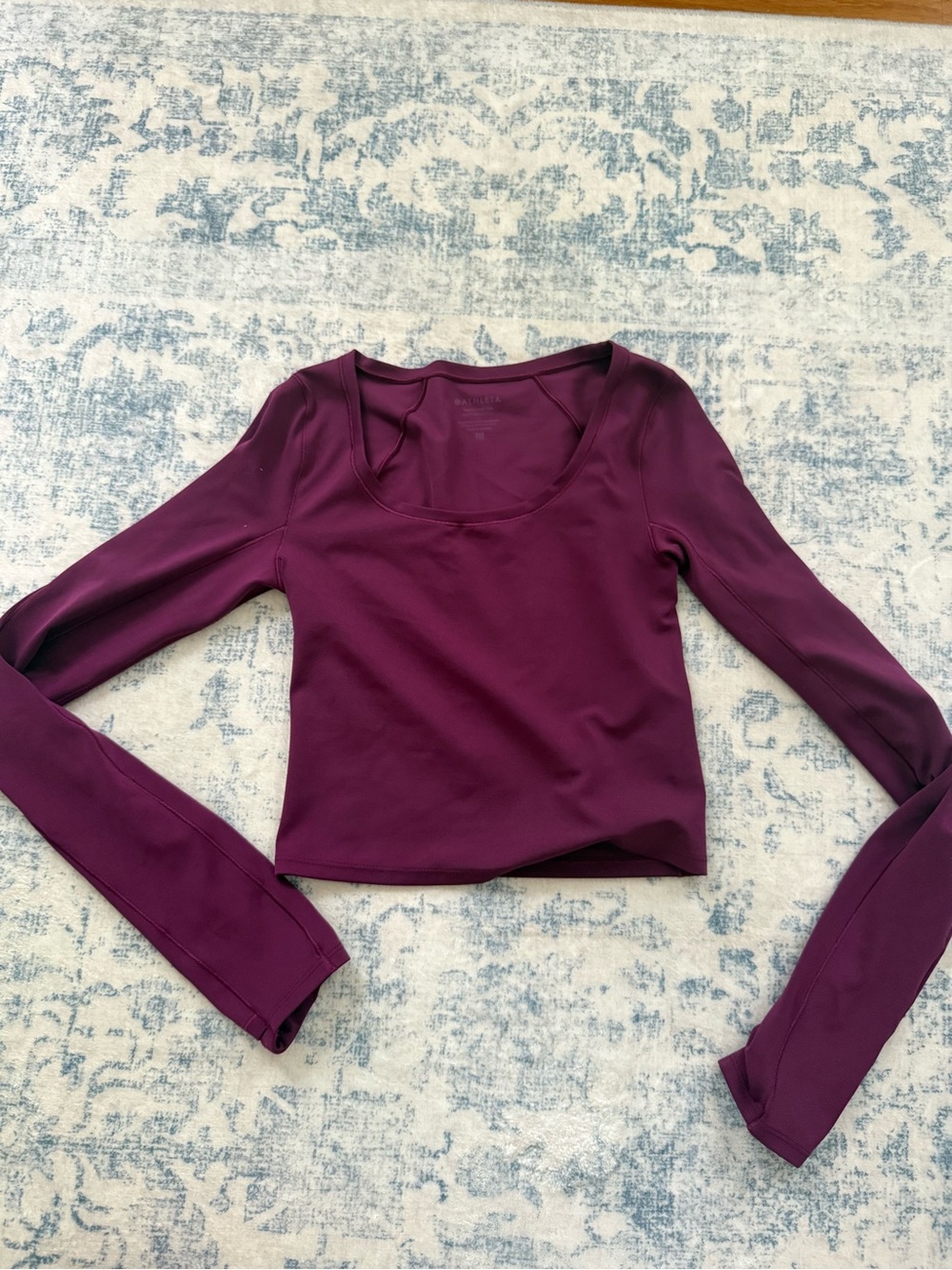 Athleta Women's Scoop Neck Long Sleeve Top - Plum